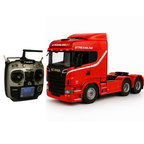 Miniatura Realista de Controle Remoto Caminhão Scania S540 6X4 + Carreta de Brinde (QUEIMA DE ESTOQUE)