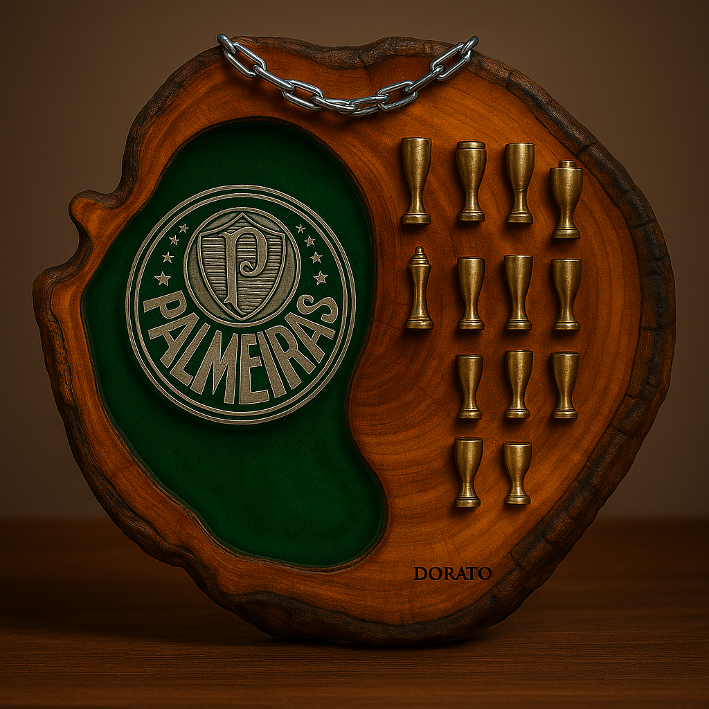 Tábua Rústica do Palmeiras + Kit Churrasqueiro