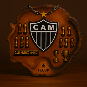 Tábua Rústica do Atlético Mineiro + Kit Churrasqueiro