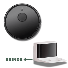 Robô Aspirador e Passa Pano 3 em 1 + Base Brinde