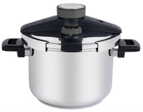 Panela de Pressão Inox à Prova de Explosões + BRINDE (Jogo 9 Potes Herméticos com Tampa de Bambu)