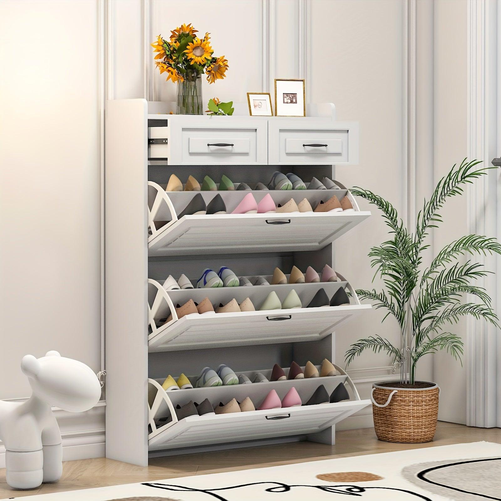 Armário de Sapatos com 3 Portas e 2 Gavetas + Mochila Brinde