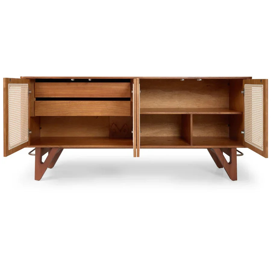 Buffet Parma com Telinha Pés em Madeira Maciça de Eucalipto