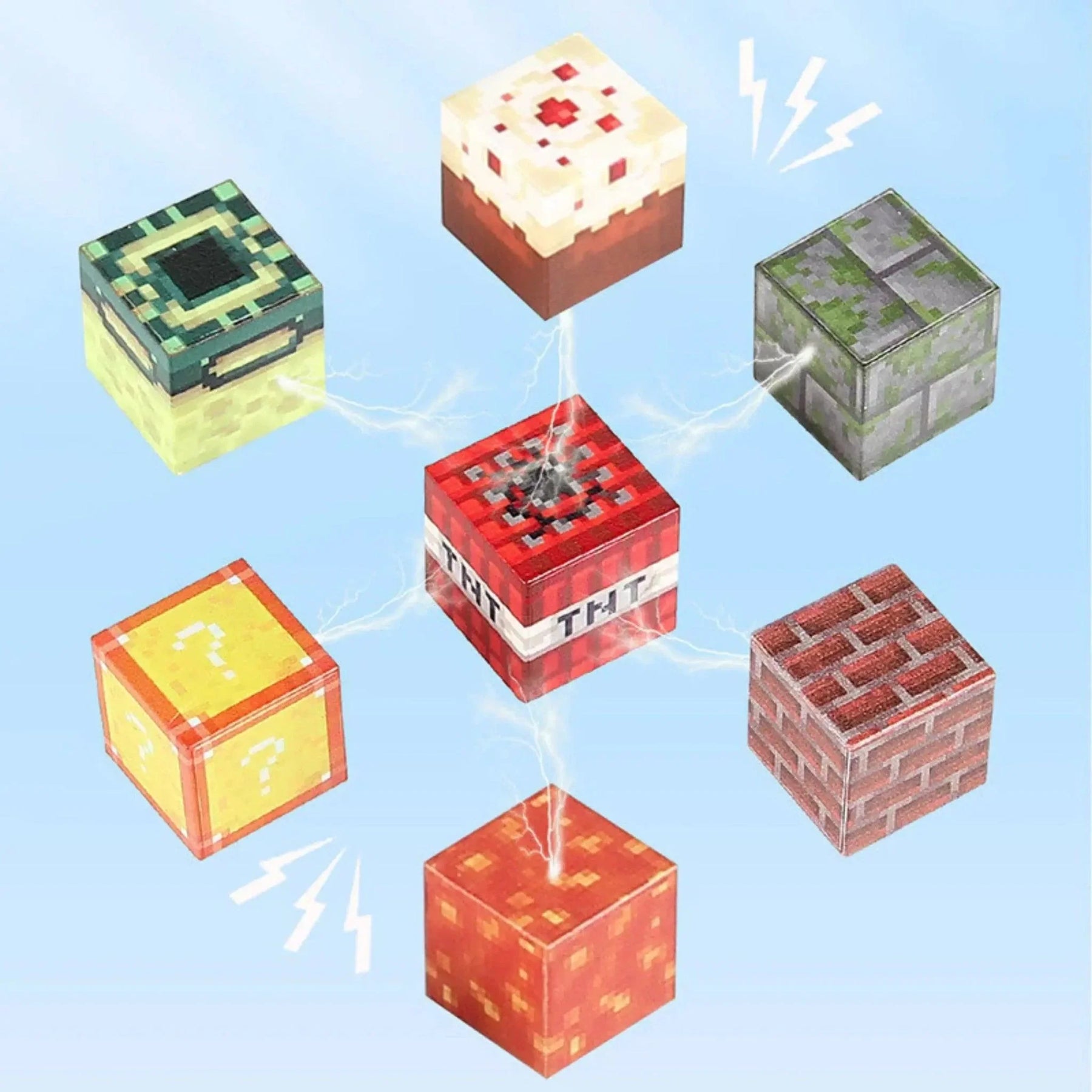 Brinquedo Blocos Magnéticos Minecraft de Construção