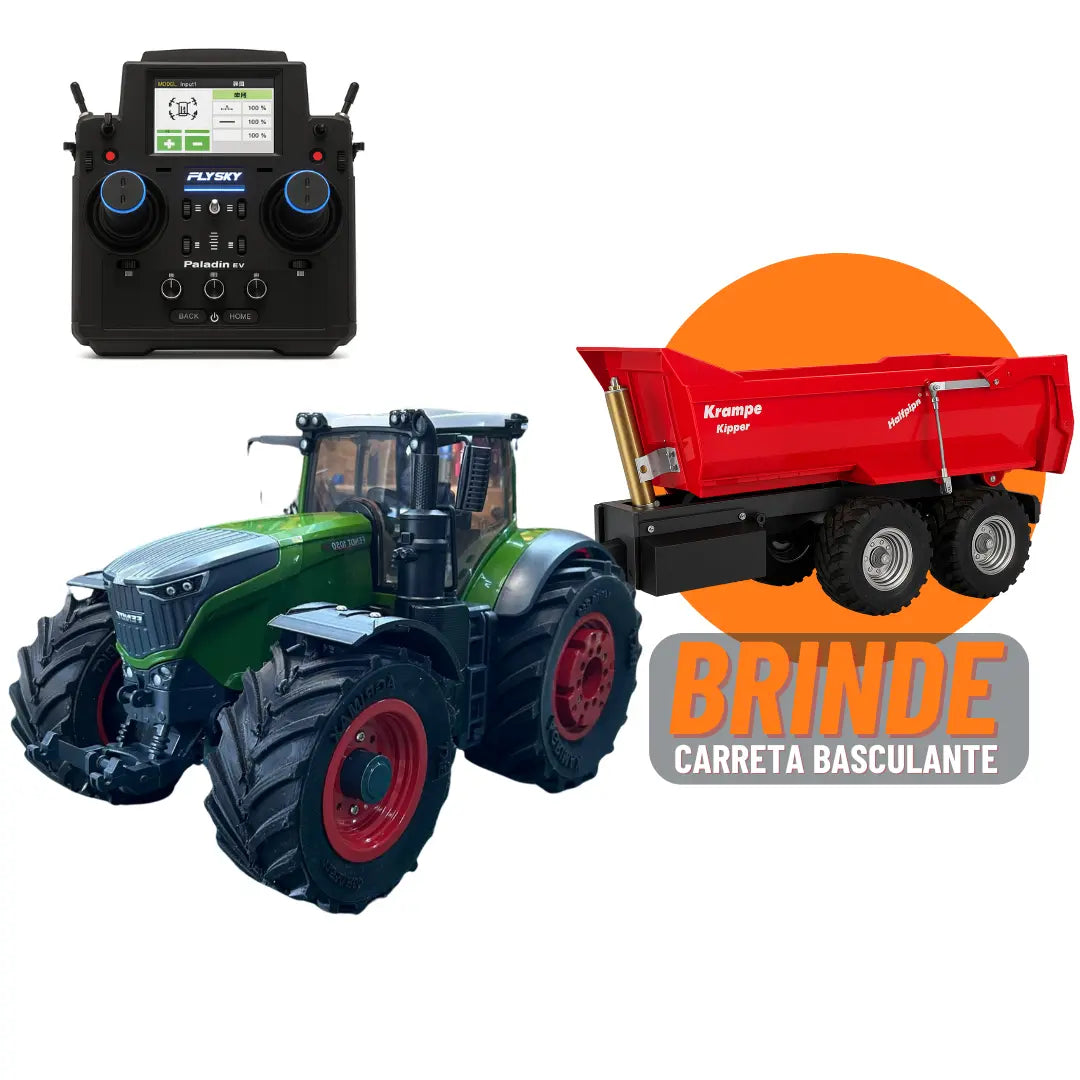 Trator Fendt 1050 Vario RC + Brinde Carreta Basculante - QUEIMA DE ESTOQUE