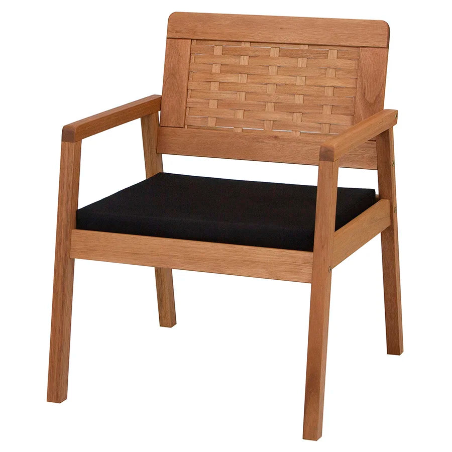 Sofá 2 Lugares em Madeira de Eucalipto + Poltrona Natura Trançado em Madeira