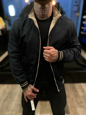 Kit 4 Calças Masculina em Sarja + 2 Jaquetas Premium Reversível Bege/Preta. Brinde Carteira + Relógio Exclusivo até Dia dos Pais