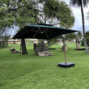 Ombrelone Guarda Sol Gold Led Alumínio 3,0 x 3,0 C/ Base em 100 L