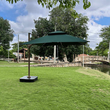 Ombrelone Guarda Sol Gold Led Alumínio 3,0 x 3,0 C/ Base em 100 L