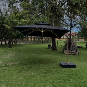 Ombrelone Guarda Sol Gold Led Alumínio 3,0 x 3,0 C/ Base em 100 L